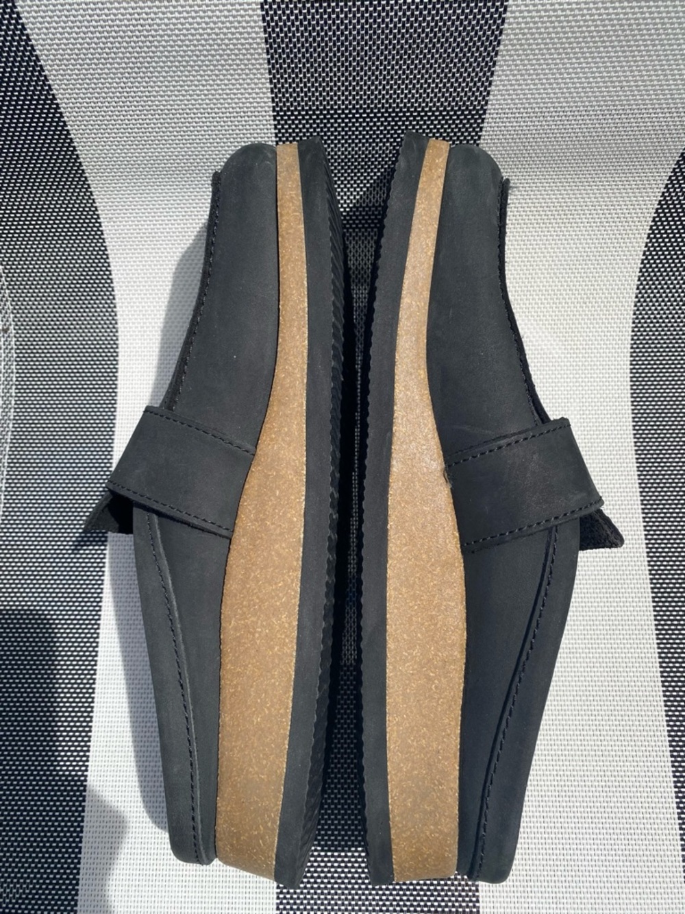 White Mountain Black Slip-On Mule Clogs with Buckle Detail - Picture 3 of 4